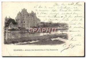 Old Postcard Solesmes Abbey Bendictins and view D & # 39Ensemble