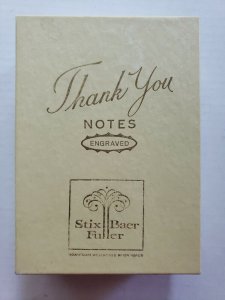Vtg Stix Baer & Fuller Downtown St Louis MO 1975 Empty Thank You Notes  Box  F12