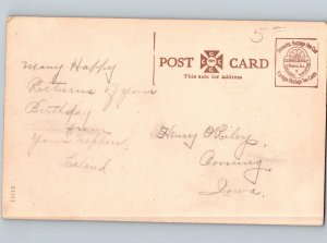 c1910 Rawson School Building CORNING Iowa IA Adams County Postcard