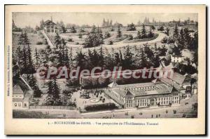 Old Postcard BOURBONNE Baths View From Prospect I'Etablissement Thermal