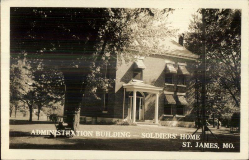 St. James MO Soldiers Home Admin Bldg Real Photo Postcard