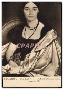 Old Postcard Chantilly Musee Conde Portrait of Madame Ingres Devauçay