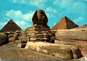 Egypt The Great Sphinx Of Giza and Kheops Pyramid 1963