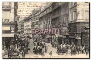 Paris Old Postcard Faubourg Montmartre