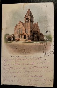 Vintage Postcard 1907-1915 First Presbyterian Church, Davenport, Iowa (IA)