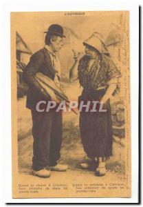 L & # 39auvergne Old Postcard When you ribarai e Cliarmon (couple)