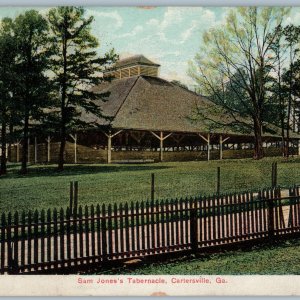 1907 Cartersville, GA Sam Jones Tabernacle Event Shelter Postcard Dresden A194