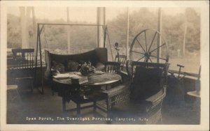 Campton New Hampshire NH Overnight Porches Porch Real Photo Vintage Postcard