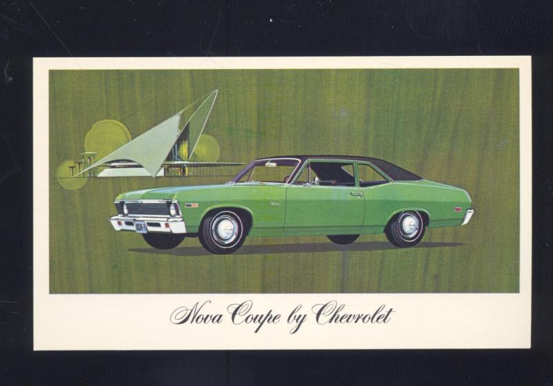 1969 CHEVROLET CHEVY NOVA CAR DEALER VINTAGE ADVERTISING POSTCARD CARS