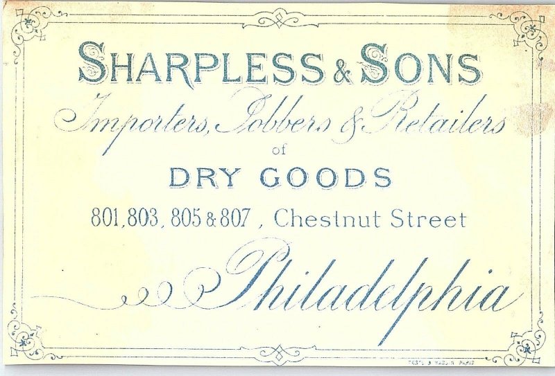 1880's Lovely Lady Sharpless & Sons Lot Of 4 Victorian Trade Card P119