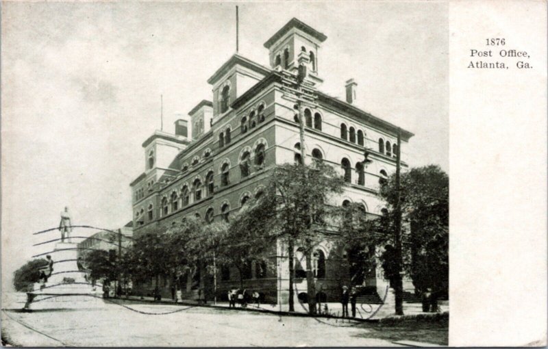 Postcard GA Atlanta -The 1876 Post Office, posted 1906