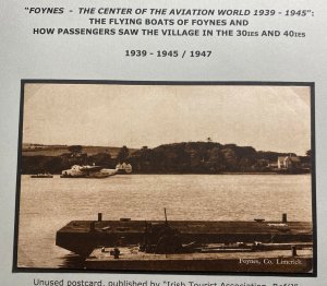 Mint Real Picture Postcard RPPC Foynes Limerick Ireland Flying Boat