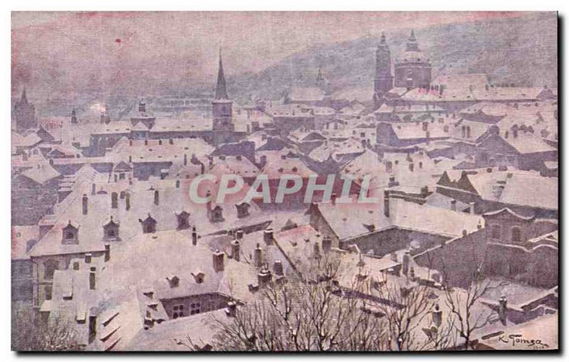 Postcard Old Praha Prague Praha V Zime