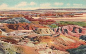 Vintage Postcard Painted Desert Uninhabitable Multicolored Sands Rocks Arizona