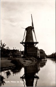 Netherlands Delft Molen de Roos Vintage RPPC 09.76