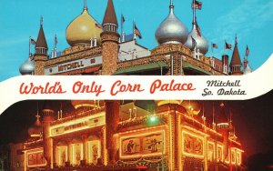 Vintage Postcard World's Only Corn Palace Tourist Spot Mitchell South Dakota SD