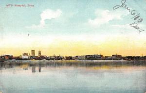 Memphis Tennessee Birdseye View Of Town Waterfront Antique Postcard K30110