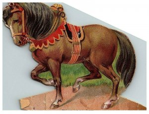 Coffee Die Cut Trade Card S Xxxx Mclaughlin’s Prancing Brown Horse Decorated Red 