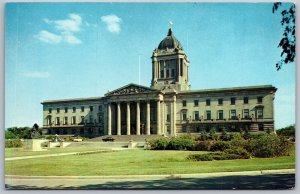 Vtg Winnipeg Manitoba Canada Provincial Parliament Building 1950s View Postcard