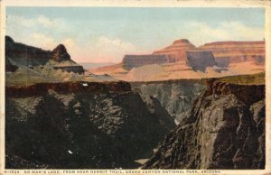 Fred Harvey H-1539, Detroit Pub, Grand Canyon, No Mans Land, AZ, Old Postcard