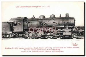 Postcard Old Train Locomotive 495 machine has simple expansion