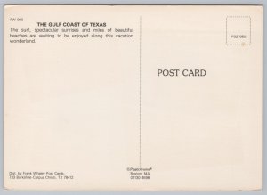 State View~4 Beach Scenes 2 At Sunset Texas Gulf Coast~Continental Postcard