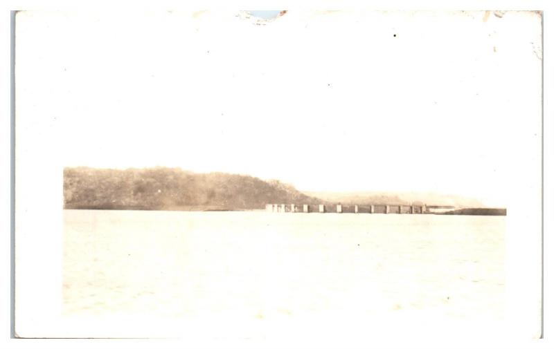 1919 RPPC Gatun Spillway, Panama Canal Real Photo Postcard