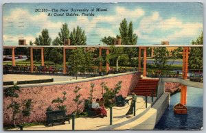 Coral Gables Florida 1952 Postcard The New University Of Miami