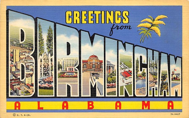 Greetings From Birmingham, Alabama USA Unused 