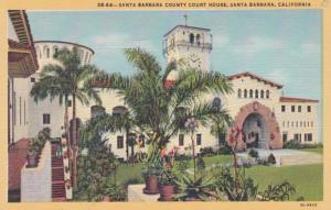 California Santa Barbara County Court House Curteich