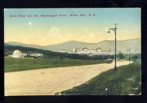 White Mountains, New Hampshire/NH Postcard, Auto Road & Mount Washington, 1917!
