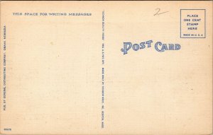 Vtg Omaha Nebraska NE Large Letter Greeting from 1940s Unused Linen Postcard