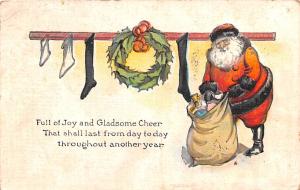 Santa Claus Christmas Old Vintage Antique Postcard