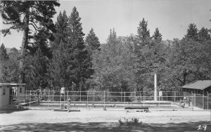 San Bernardino California 1940s RPPC Real Photo Postcard Camp Radford Pool