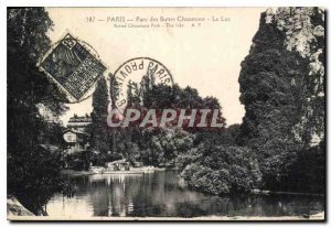 Postcard Old Paris Buttes Chaumont Park Lake