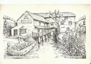 Devon Postcard - Bickleigh Mill - Tiverton - From Original Drawing - Ref TZ10837 