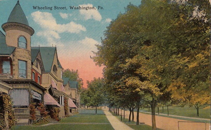 Postcard View Up Market Street Warren PA 1909