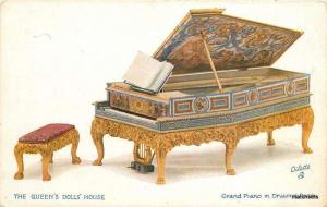 Artist Impression Grand Piano Drawing Room Doll House postcard 2227