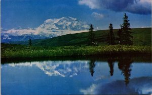 Mt Mckinley Reflections Camp Denali Mckinley Park Alaska UNP Vintage Kodachrome 