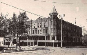 Mason City Iowa Wilson Hotel and Theatre Real Photo Vintage Postcard AA26770