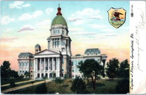 Capitol of Illinois Springfield Illinois Postcard Posted 1909