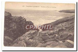 Presquile Quiberon Old Postcard Rocks at blower Hole