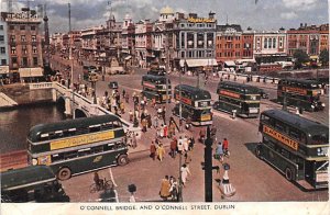 O'Connell Bridge and O'Connell Street Dublin Ireland 1952 Missing Stamp 