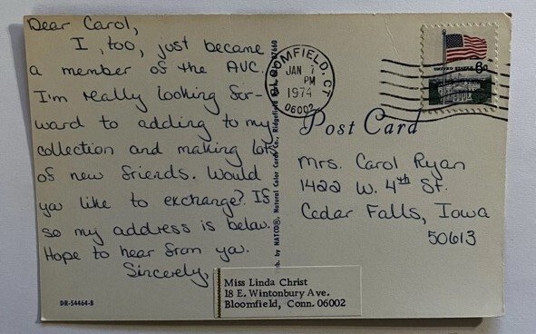 Vintage Postcard Greetings from Connecticut 07.46