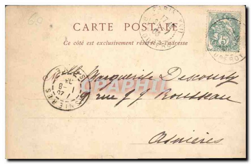 Old Postcard Chateau de Chantilly the Monkey Room