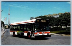 TTC CNG Orion VI Bus, 1997, Dufferin Route CNE Loop, Toronto Canada Postcard NOS