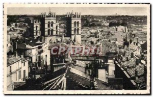 Old Postcard Montpellier Generale and Tours Cathedrale St Pierre