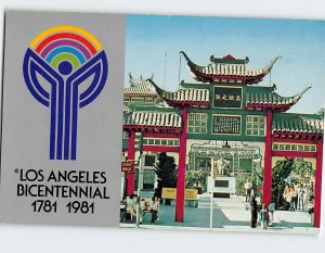 Postcard Chinatown Los Angeles Bicentennial 1781-1981 LA California USA