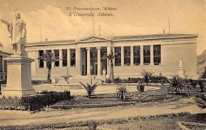 Athens Greece University Building Antique Postcard K97774