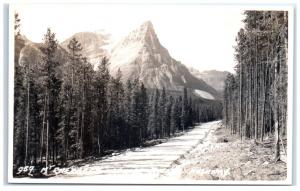 Vintage RPPC Mt. Chephren, Jasper Highway, Alberta, Canada Postcard